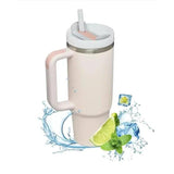 Garrafa de água isolada de aço inoxidável 1200ML 304, copo térmico para café, canecas quentes e frias, garrafa térmica a vácuo com alça e canudo,ótima para esporte