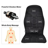 Massageador elétrico para costas, cadeira de massagem infravermelho de corpo inteiro, almofada de aquecimento, vibrador, para carro, casa, escritório, melhora a lombar, pescoço